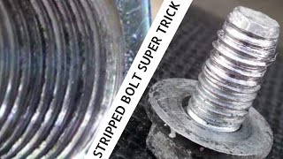 Stripped bolt/cross threaded bolt SUPER FIX!!! Great great video!! Super Trick