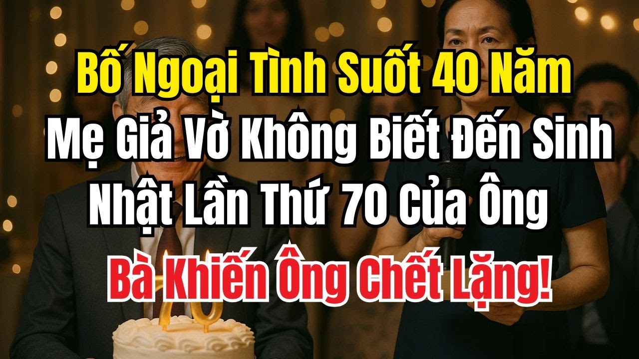 Bố Ngoại Tình Suốt 40 Năm Mẹ Giả Vờ Không Biết, Sinh Nhật Lần Thứ 70 Của Ông Bà Khiến Ông Chết Lặng!