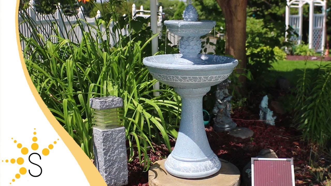 Sunnydaze Dual Pineapple Solar with Battery Fountain with Lights 34