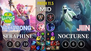 JAG Yaharong Seraphine vs Jiin Nocturne Mid - KR Patch 11.5