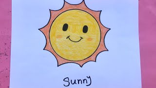 تعليم الرسم للأطفال/رسومات تعليمية للأطفال/طريقة رسم شمس للأطفال#preschool #drawing #art