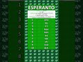 NUMBERS IN THE ESPERANTO LANGUAGE
