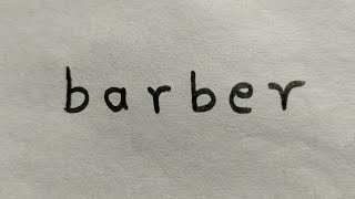 How to turn words , barber , into , barber , cartoon , picture , Drawing For Kids,