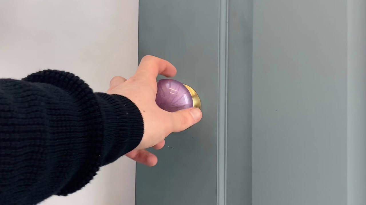 “Perfectly Purple” Hand Finished Ceramic Door Knob
