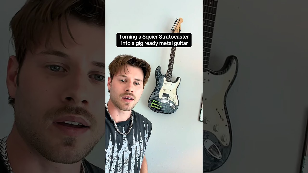 Modifying a Squier Stratocaster into a great metal guitar! #guitar
