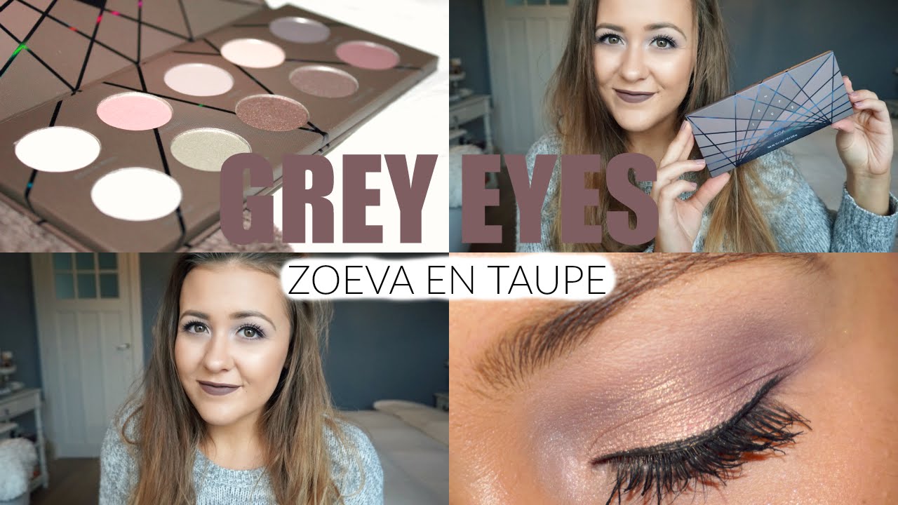 Fall Makeup Tutorial Grey Eyes Zoeva EN TAUPE YouTube