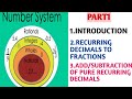 NUMBER SYSTEM PART1//INTRODUCTION//RECURRING DECIMALS TO FRACTION