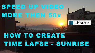 How To Speed Up (100x) Your Video - Create Time Lapse Video in Shotcut
