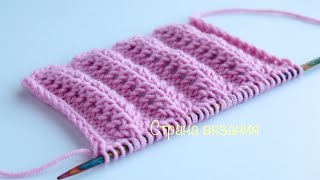 Узоры спицами. Ажурный узор. Knitting patterns. Lace pattern.