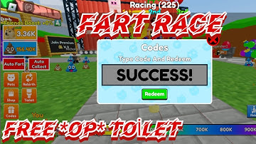 ALL NEW ❄️Iceland Update Codes in Fart Race💨! Roblox