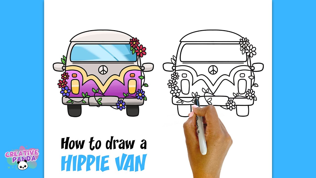 Featured image of post Hippie Van Drawing Step By Step How to draw tractor step by step learn drawing a tractor easy and simple for kids