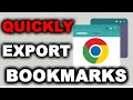 How to export bookmarks from Google Chrome