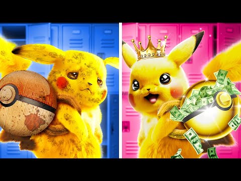 RICH VS POOR POKEMON || Pikachu Saves Sonic in Real Life! Awesome Hacks and Crafts by 123 GO!