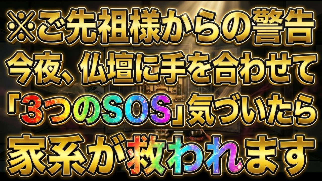 【警告】家系が崩壊します。ご先祖様からの「3つのSOS」に心当たりがある人は絶対見て下さい