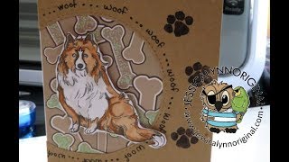 Tutorial: Shetland Sheepdog Sheltie Card using Die Cuts with JessicaLynnOriginal