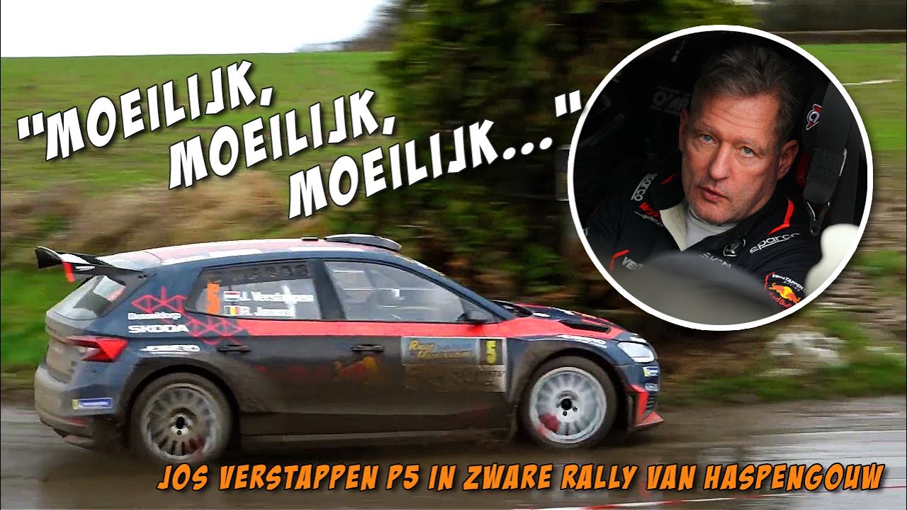 Jos Verstappen P5 in zware Rally van Haspengouw: glibberen en glijden!