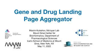 Gene and Drug Pages Landing Aggregator overview by Maxim Kuleshov