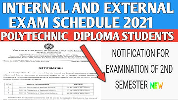 Polytechnic diploma Students Exam Full schedule 2021-22 || Polytechnic Exam updates ||