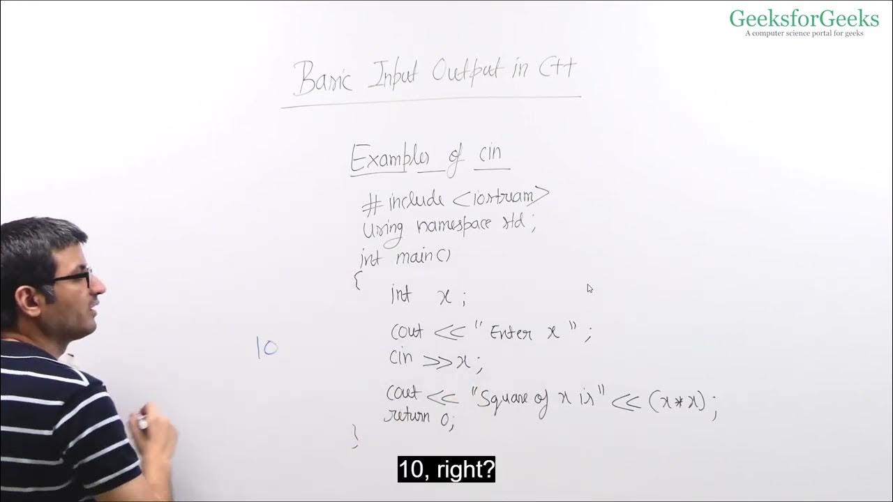 Basic input and output in C++ programming by Sandeep Jain sir - YouTube