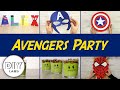 AVENGERS Party | DIY Decorations, Snacks, Party Favors and Birthday Cake