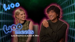 The Greatest Hits stars Lucy Boynton & Justin H. Min on core memories, pick-up lines and time travel