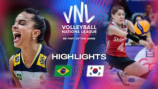 🇧🇷 BRA vs. 🇰🇷 KOR - Highlights | Week 1 | Women's VNL 2024