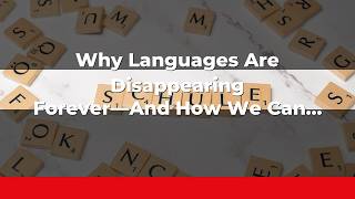 Why Languages Are Disappearing Forever—And How We Can Save Them