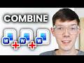 How To Merge Word Documents Into One - Combine