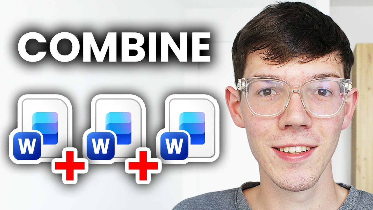 How To Merge Word Documents Into One - Combine - YouTube