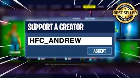 Fortnite Support a Creator Code intro/Animation