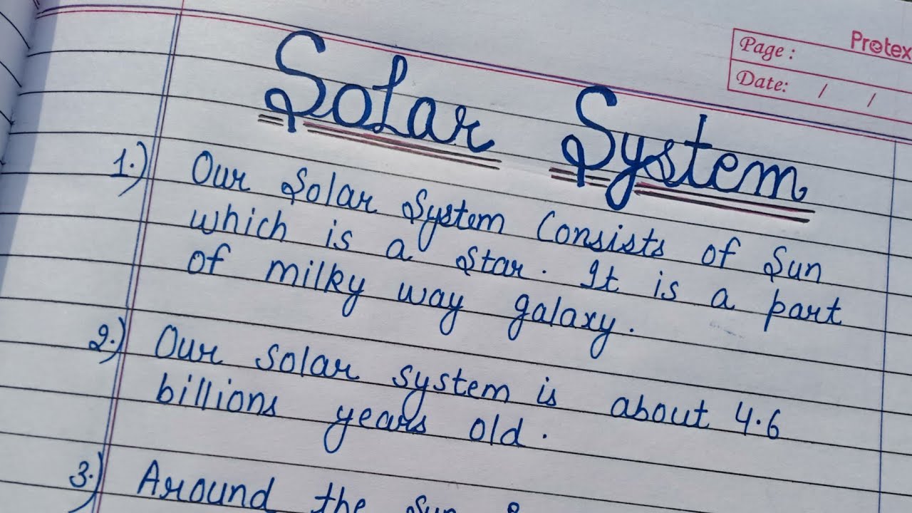 solar system essay in short