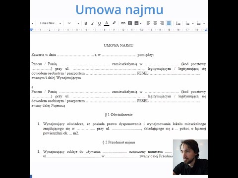 Wideo: Jak Sporządzić Socjalną Umowę Najmu Mieszkania?