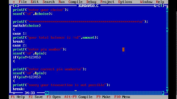 ATM transaction system project in c programming