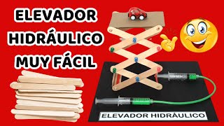 COMO HACER UN ELEVADOR HIDRÁULICO FÁCIL - PRINCIPIO DE PASCAL