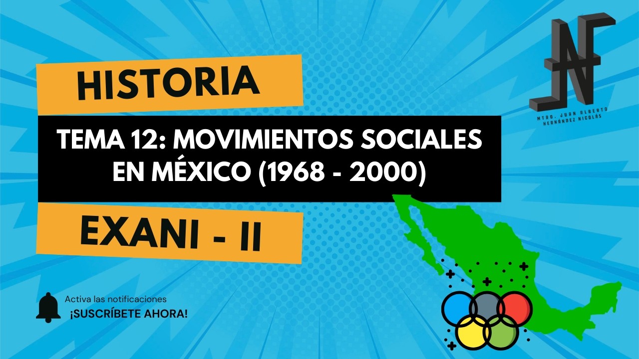 𝐌𝐨𝐯𝐢𝐦𝐢𝐞𝐧𝐭𝐨𝐬 𝐬𝐨𝐜𝐢𝐚𝐥𝐞𝐬 𝐞𝐧 𝐌𝐞́𝐱𝐢𝐜𝐨 (𝟏𝟗𝟔𝟖 - 𝟐𝟎𝟎𝟎)|𝐓𝐞𝐦𝐚 𝟏𝟐|𝐇𝐢𝐬𝐭𝐨𝐫𝐢𝐚|𝐄𝐗𝐀𝐍𝐈 - 𝐈𝐈