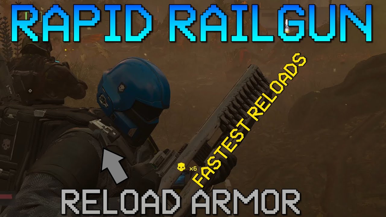 SUPER FAST RELOADS WITH NEW ARMOR AND THE RAILGUN! | Helldivers 2 - YouTube