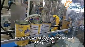 Automatic powder filler machine,auger filling machine,milk tin can sealing machine,can seamer sealer