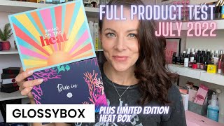 GLOSSYBOX UK JULY 2022 &amp; HEAT LTD EDITION BOX | Full Product Test &amp; Contents review for over 40s