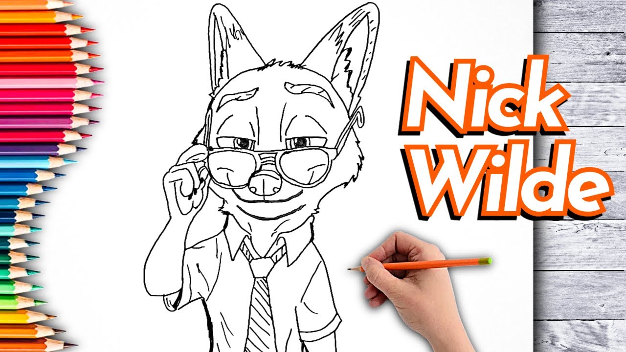 Como dibujar a Nick Wilde de Zootopia