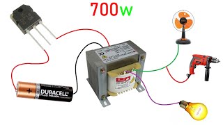 How to make simple inverter 12v to 220v D718 , No IC , Simple circuit