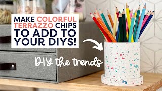 Make Colorful Terrazzo Chips With The Crafty Lumberjacks Diy The Trends
