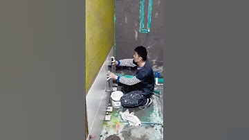 Wall tile installation process #smartwork #goodtools