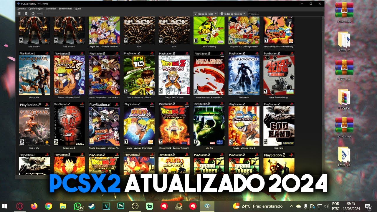Como JOGAR PS2 no PC - Tutorial ATUALIZADO 2024 (PCSX2 Melhor Versão)
