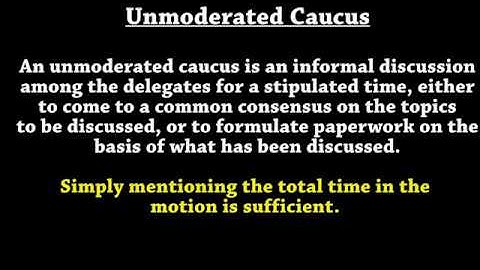 NITMUN Tutorials- Moderated And Unmoderated Caucus