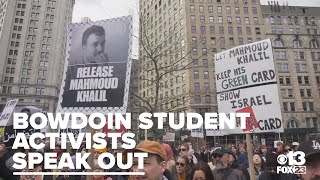 Bowdoin student activists speak out against detainment of Columbia student