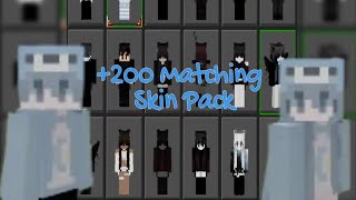 200 Minecraft Matching Skin Pack 1.21.101 | Works On HIVE🐝
