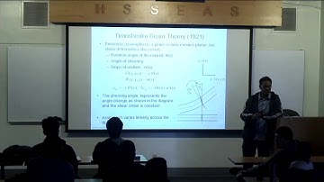 FEA Lecture 12 (Video) 12.0 1D FEM Beam Timoshenko