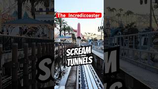 Scream Tunnels The Incredicoaster Disneyland #disneyland #rollercoaster #disney