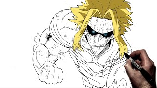 How To Draw All Might (United States Of Smash) | Step By Step | My Hero Academia
