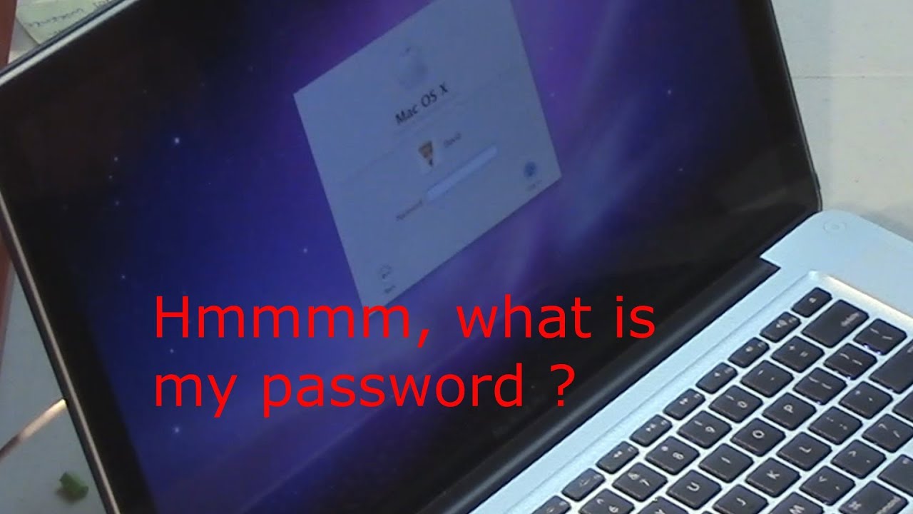 reset macbook password